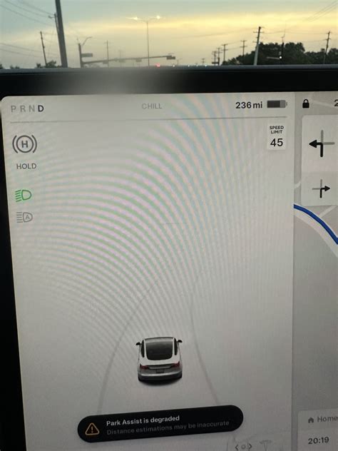 This view closes when you shift into Drive unless an object is detected close to the front of Model 3, in which case the <strong>Park Assist</strong> view closes automatically when your driving speed exceeds. . Tesla park assist degraded meaning